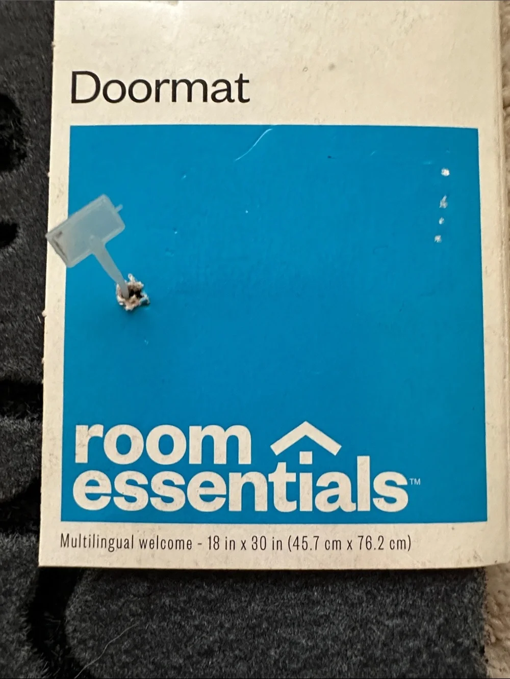 Room Essentials™ Multilingual Welcome Doormat - Black with Red Welcome 30” x 18”